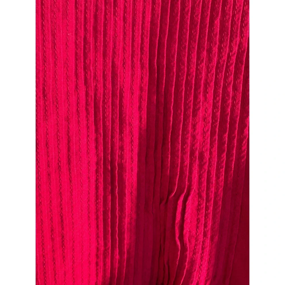 Sundance Women Pink Pintuck Pleated Henley Tunic Blouse Medium RN 106205 - Picture 5 of 6